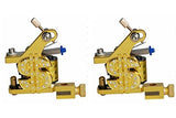 (2) x Professional Aluminum Coils Tattoo Machine Liner & Shader, Gold, OTW-M047-1